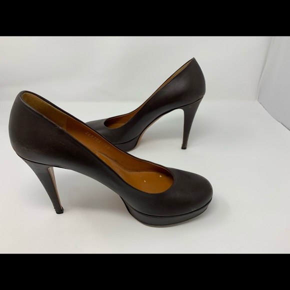 Gucci Leather Platform Pumps Heels Size 8.5 - Picture 6 of 8